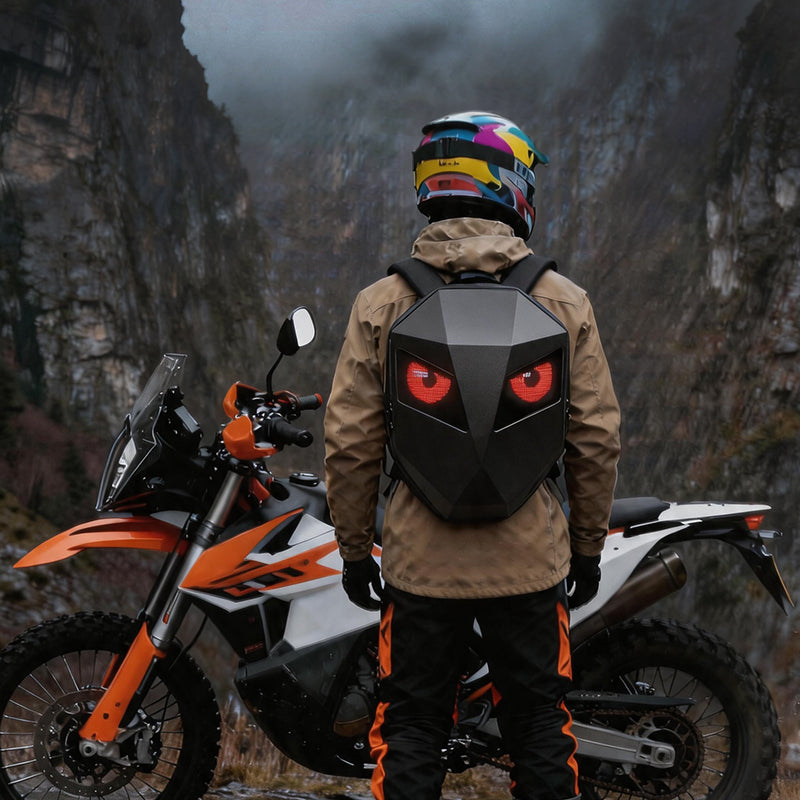 LOY GTX SLIM EDITION LED Motorcycle Backpack - Dual 48x48 Screen