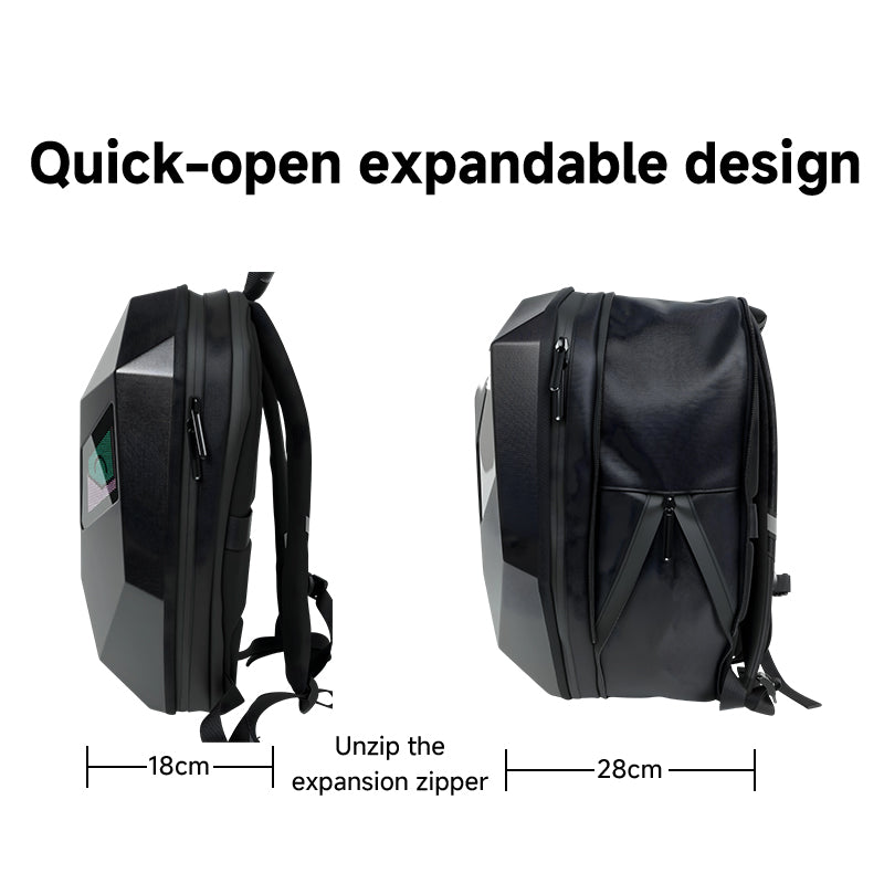 LOY GTX SLIM EDITION LED Motorcycle Backpack - Dual 48x48 Screen
